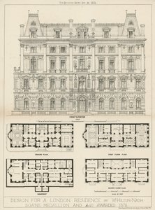 Diseño para una residencia en Londres por W. Hilton Nash de English School