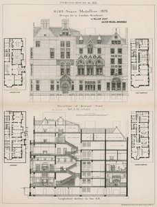 Diseño para una residencia en Londres por William Scott de English School