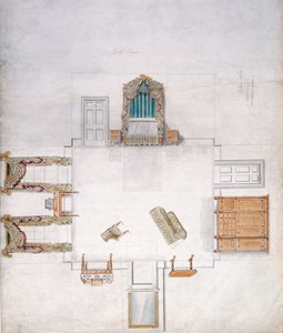 Diseño para un dormitorio, por Gillow & Company de English School