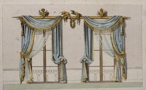 Diseño para cortinas de ventana, lámina 64 de Ackermann