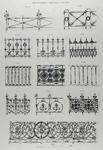 Diseños para barandillas de hierro fundido, de 