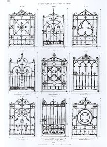 Diseños para barandillas de hierro fundido, de Macfarlanes Castings de English School