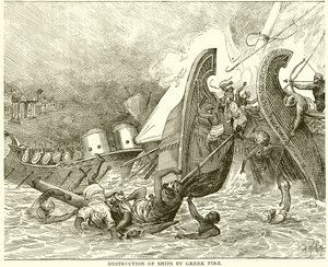 Destrucción de Barcos por Fuego Griego de English School