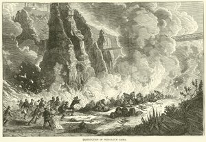 Destrucción de barriles de petróleo, diciembre 1870 de English School