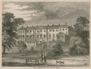 Devonshire House, Londres, alrededor de 1800 de English School