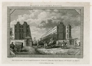 Devonshire Place y Wimpole Street desde New Road, St Marylebone