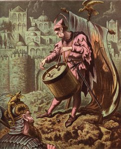 El tambor de Diabolus ante los muros de Mansoul de English School