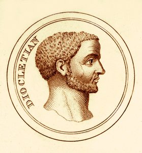 Diocleciano, ilustración del Diccionario Histórico Universal de George Crabb, publicada en 1825 de English School