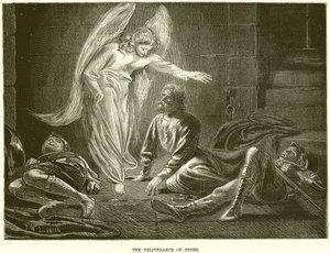 La liberación del apóstol Pedro por un ángel del Señor, de la prisión del rey Herodes de English School