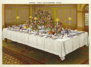Mesa de cena - estilo antiguo
