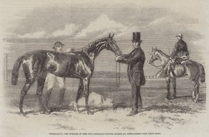 Diophantus, el ganador de las apuestas de dos mil guineas en Newmarket (grabado) de English School