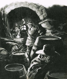 Descubrimiento de Guy Fawkes de la Conspiración de la Pólvora