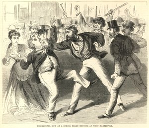 Pelea vergonzosa en una reunión de la junta escolar en West Hartlepool de English School