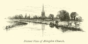 Vista distante de la iglesia de Abingdon