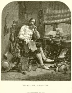 Don Quijote en su estudio