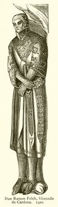 Don Ramón Folch, vizconde de Cardona. 1320 de English School