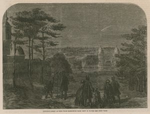El cometa de Donati, visto desde Greenwich Park, 17 de septiembre de 1858, a las 7:30 pm de English School