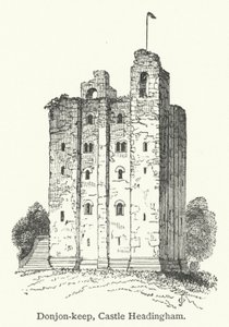 Donjon-keep, Castle Headingham (grabado)