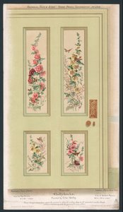 Decoración de panel de puerta de English School