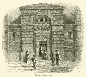 Puerta de Newgate (grabado) de English School
