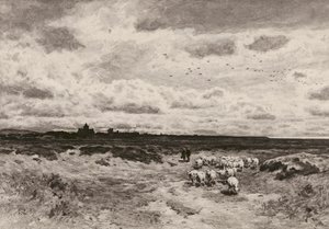 Dornoch, según G Reid, RSA (litografía) de English School