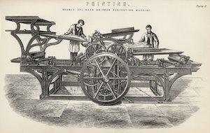Máquina perfeccionadora de cilindro doble, de La Enciclopedia Nacional, publicada por William Mackenzie, Londres, finales del siglo XIX de English School
