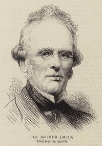 Dr. Arthur Jacob (grabado) de English School