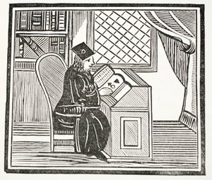 Dr. John Faustus, ilustración de Chap-books of the Eighteenth Century por John Ashton, pub. 1882 de English School
