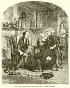 Dr. Johnson leyendo el manuscrito de El vicario de Wakefield de English School