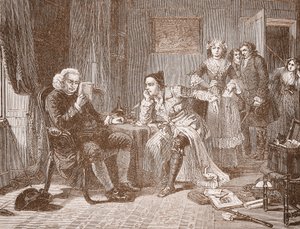 Dr. Johnson rescatando a Goldsmith de su casera de English School