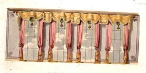 Cortinas de ventana de salón, lámina 92 de Ackermann