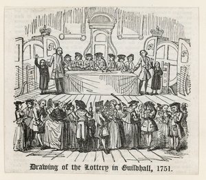 Sorteo de la lotería en Guildhall, 1751