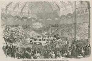 Sorteo de la lotería del Lingote de Oro en el Circo de los Campos Elíseos, París, Francia