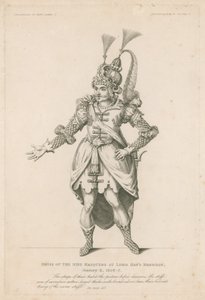 Vestimenta de Nueve Enmascarados en el Matrimonio de Lord Hay, 6 de enero de 1606-7 de English School
