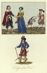 Vestidos del siglo XVII de English School