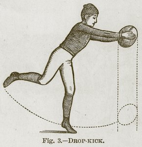 Drop-Kick, ilustración para Cassells Book of Sports and Pastimes, c.1890