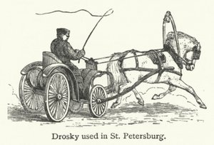 Drosky utilizado en San Petersburgo (grabado)