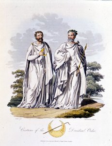 Druidas - en "Celtas y Godos, costumbres de los habitantes de las Islas Británicas del siglo VI temprano y las naciones godas de la costa oeste del Báltico", por S.R. Meyrick y Ch. Smith de English School