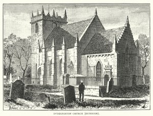 Iglesia de Duddingston, Exterior (grabado) de English School
