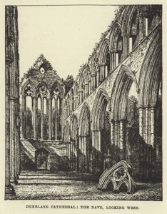 Catedral de Dunblane, la Nave, mirando al oeste de English School