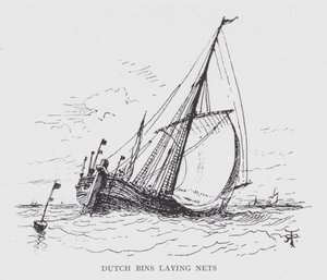 Botes holandeses colocando redes de English School