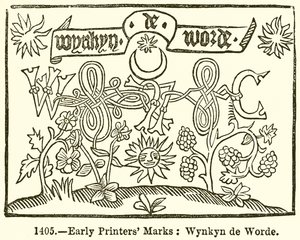 Marcas de Impresores Tempranos: Wynkyn de Worde de English School