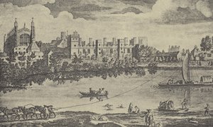 Vista este del colegio, 1742 (grabado)
