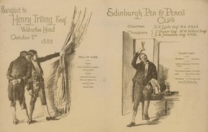 Club de Pluma y Lápiz de Edimburgo: Banquete a Henry Irving de English School