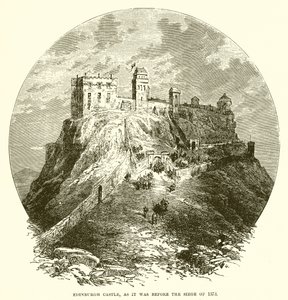 Castillo de Edimburgo, como era antes del sitio de 1573 de English School