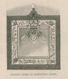Luz de Edison en la Corte de Exposición de English School
