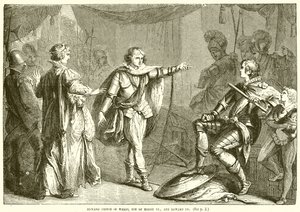 Eduardo Príncipe de Gales, hijo de Enrique VI, y Eduardo IV de English School