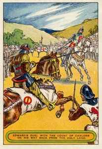 El duelo de Edward con el Conde de Chalons en su camino de regreso de Tierra Santa de English School