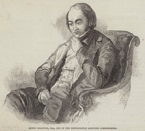 Edwin Chadwick, Esquire, uno de los Comisionados Sanitarios Metropolitanos (grabado) de English School