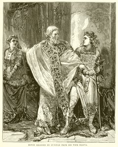 Edwin arrastrado por Dunstan de su esposa Elgiva de English School